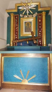 Ołtarz w Kapliczce III Upadku w Osieczanach